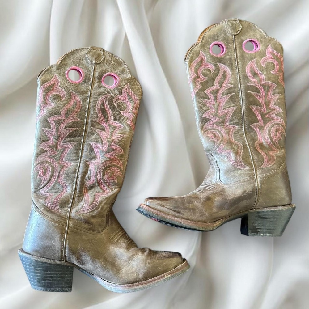 Y2K vintage pink Tony‎ Lama cowgirl boots western country boho